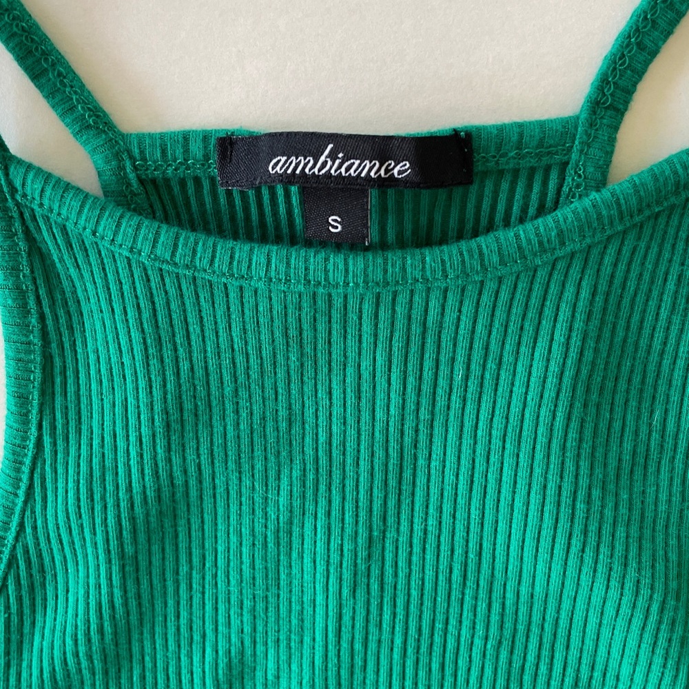 Ambience Ribbed Tank Top Green - Picture 3 of 12